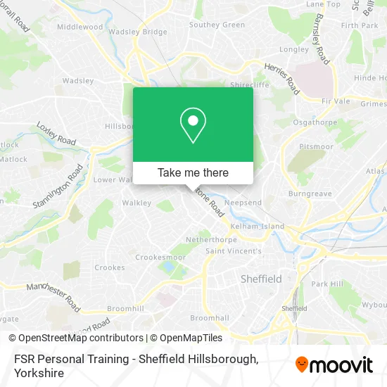 FSR Personal Training - Sheffield Hillsborough map