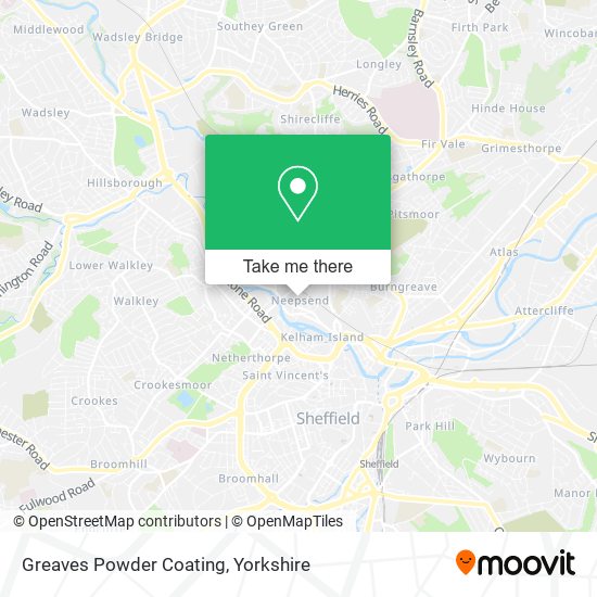 Greaves Powder Coating map