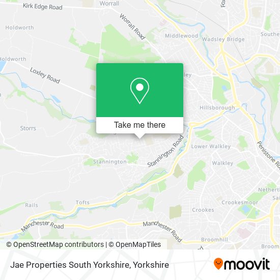 Jae Properties South Yorkshire map