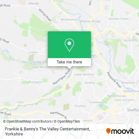 Frankie & Benny's The Valley Centertainment map