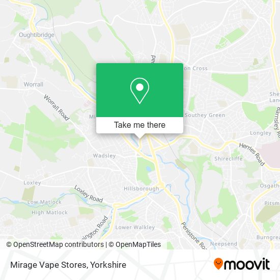 Mirage Vape Stores map