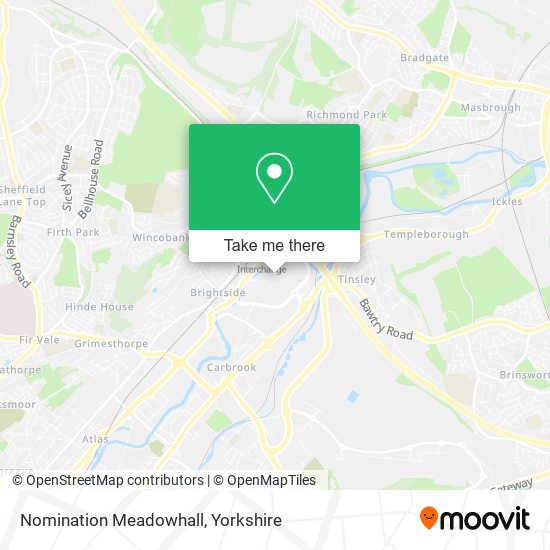 Nomination Meadowhall map