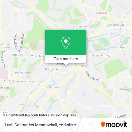 Lush Cosmetics Meadowhall map