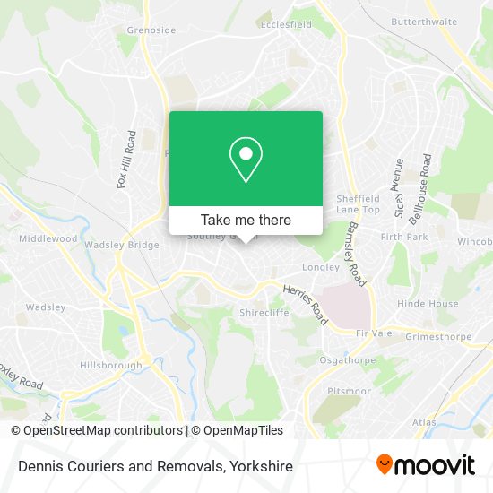 Dennis Couriers and Removals map