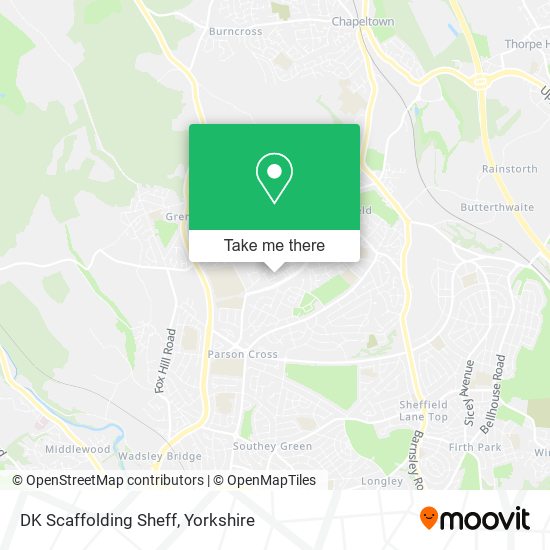 DK Scaffolding Sheff map