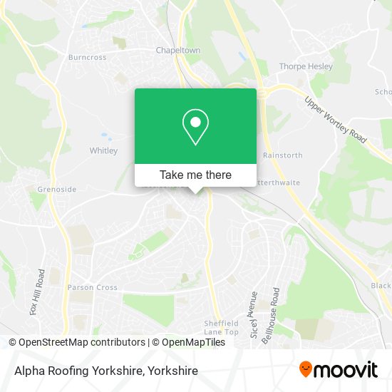 Alpha Roofing Yorkshire map