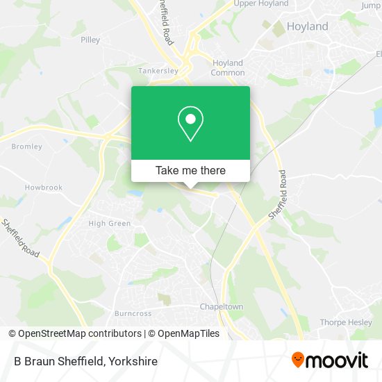 B Braun Sheffield map