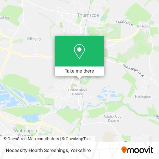 Necessity Health Screenings map