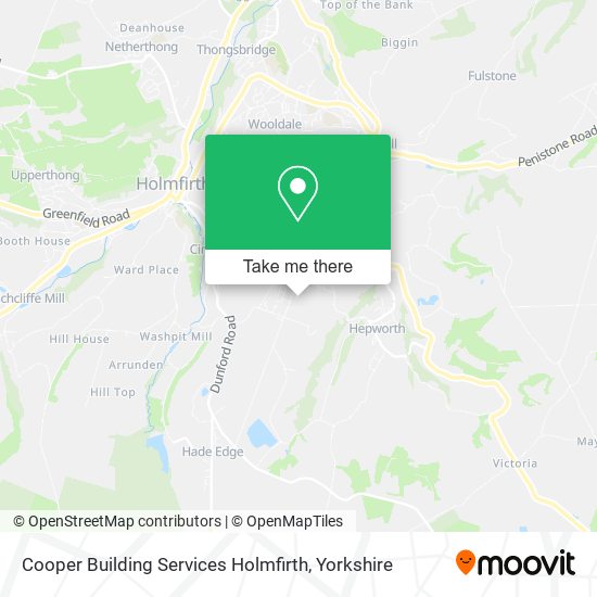 Cooper Building Services Holmfirth map