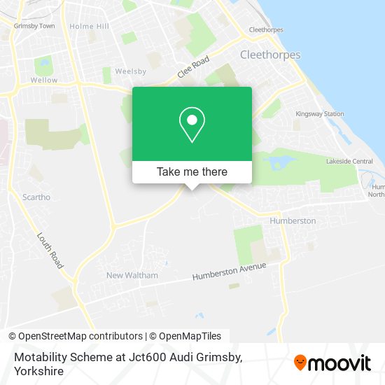 Motability Scheme at Jct600 Audi Grimsby map
