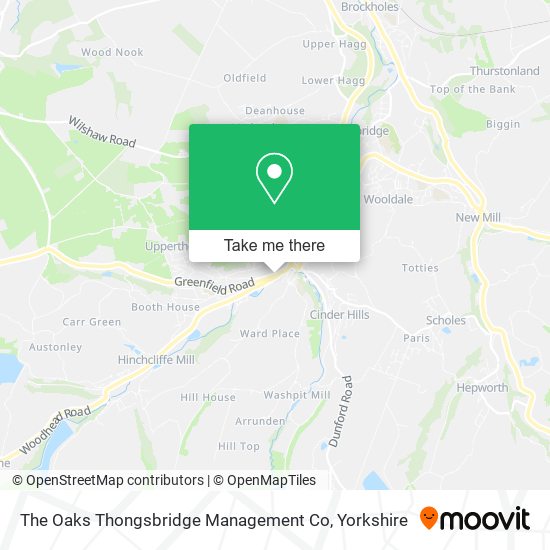 The Oaks Thongsbridge Management Co map