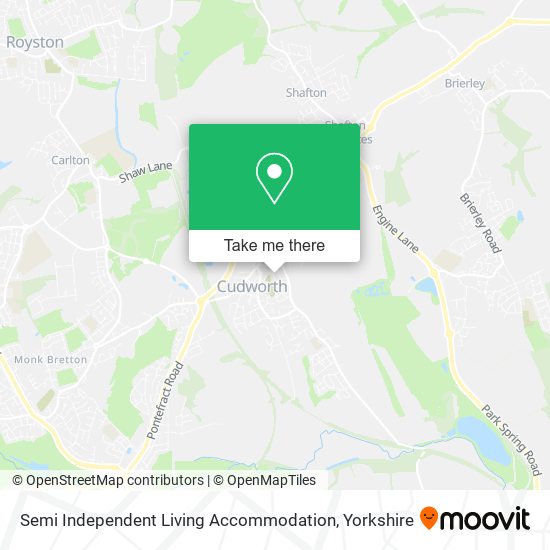 Semi Independent Living Accommodation map