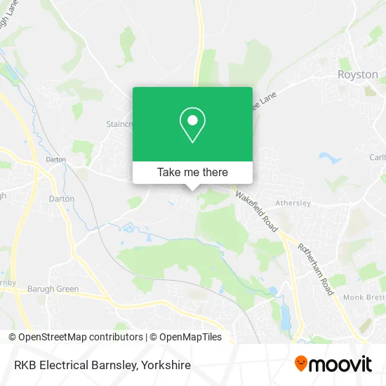 RKB Electrical Barnsley map