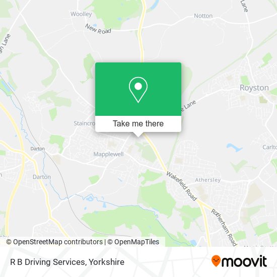 R B Driving Services map