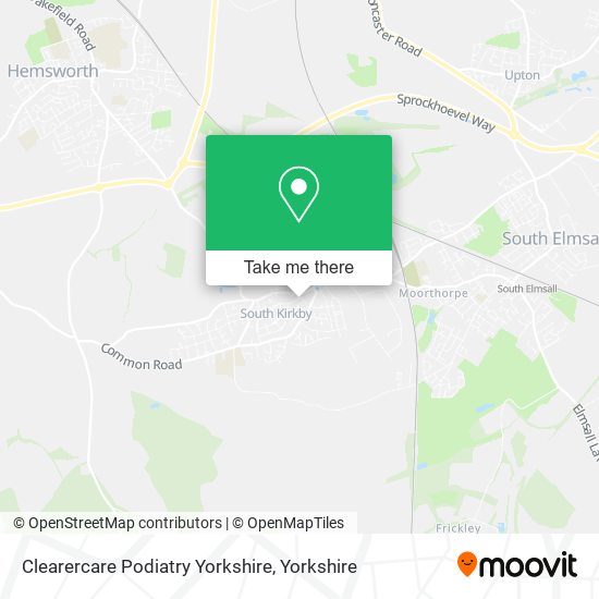Clearercare Podiatry Yorkshire map