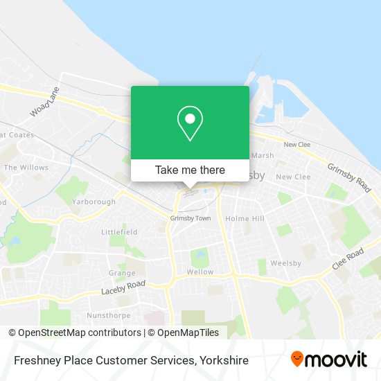 Freshney Place Customer Services map