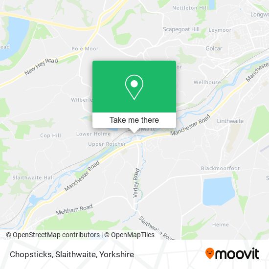 Chopsticks, Slaithwaite map