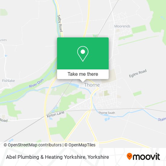 Abel Plumbing & Heating Yorkshire map