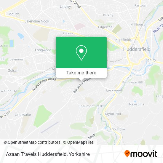 Azaan Travels Huddersfield map