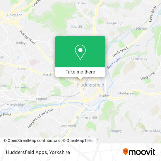 Huddersfield Apps map