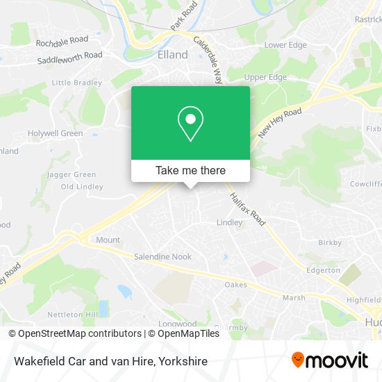 Wakefield Car and van Hire map