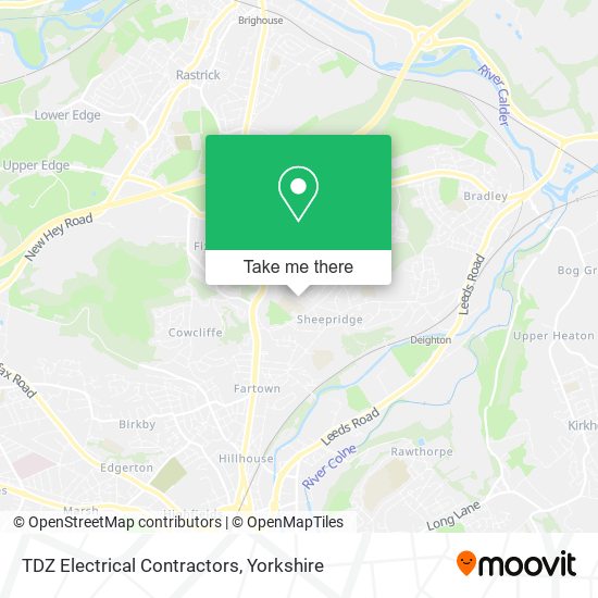 TDZ Electrical Contractors map