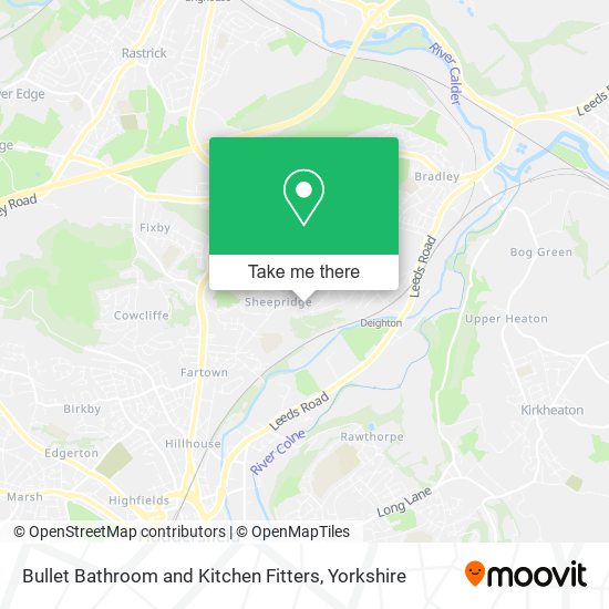 Bullet Bathroom and Kitchen Fitters map