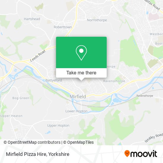 Mirfield Pizza Hire map