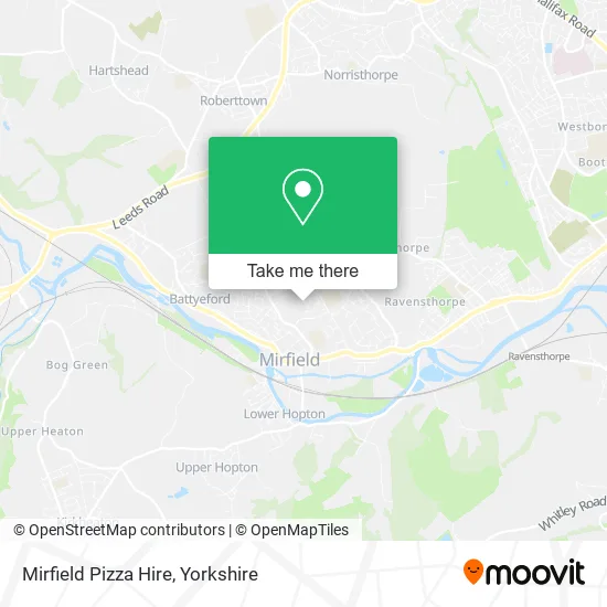 Mirfield Pizza Hire map