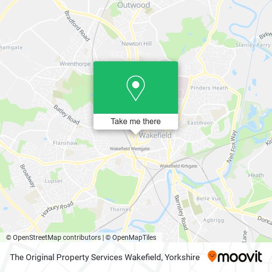The Original Property Services Wakefield map