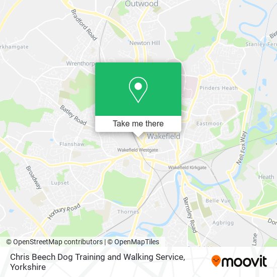 Chris Beech Dog Training and Walking Service map