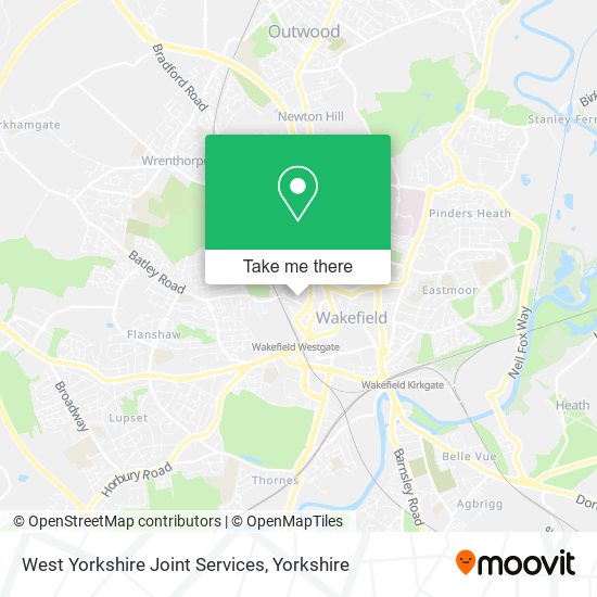 West Yorkshire Joint Services map