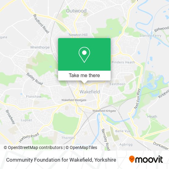 Community Foundation for Wakefield map