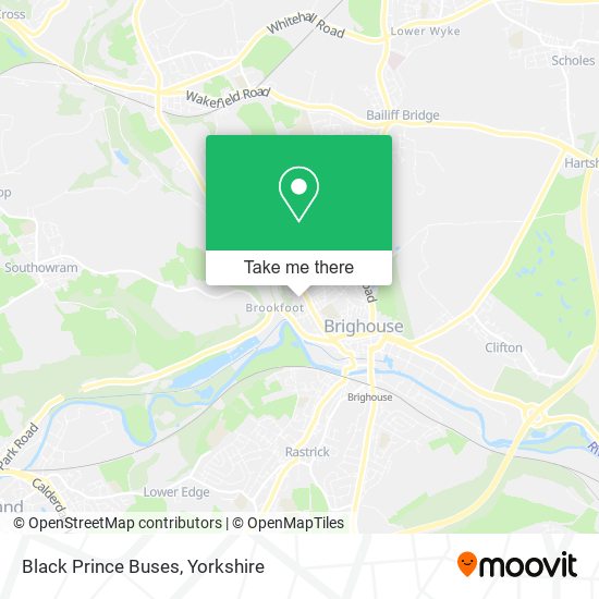 Black Prince Buses map