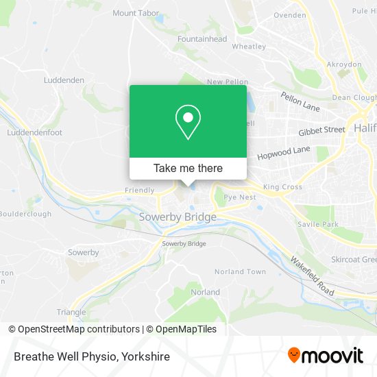 Breathe Well Physio map
