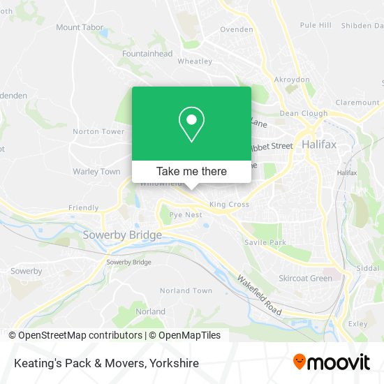 Keating's Pack & Movers map