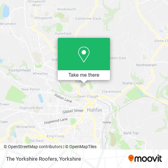 The Yorkshire Roofers map