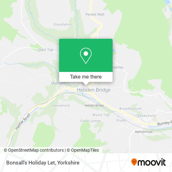 Bonsall's Holiday Let map