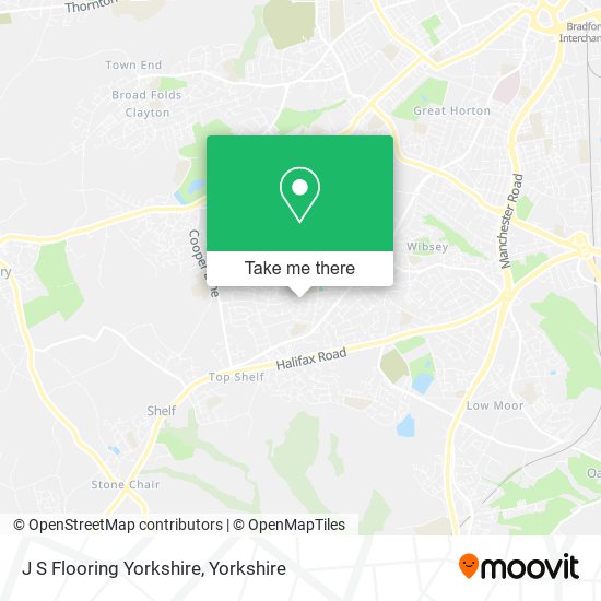 J S Flooring Yorkshire map
