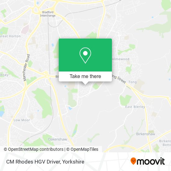 CM Rhodes HGV Driver map