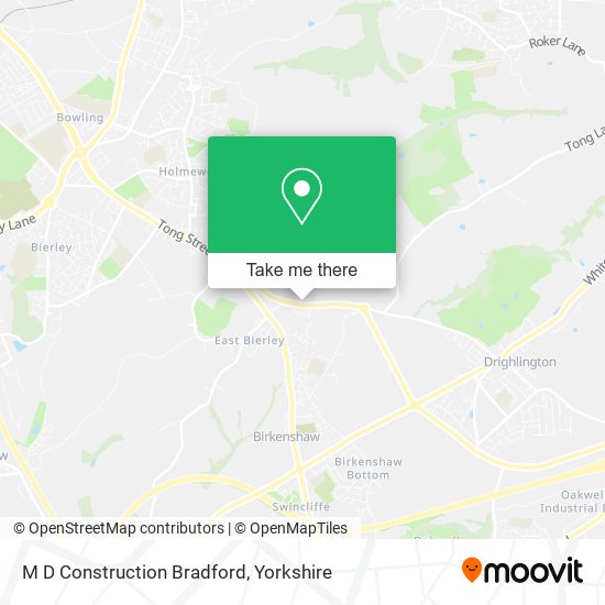 M D Construction Bradford map