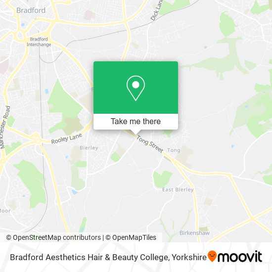 Bradford Aesthetics Hair & Beauty College map