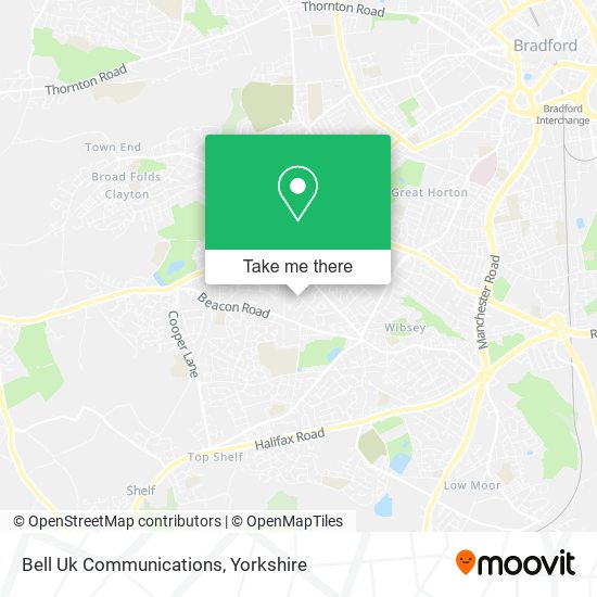 Bell Uk Communications map