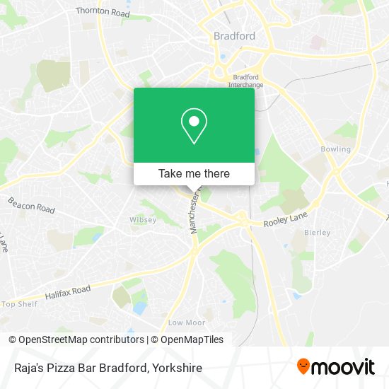 Raja's Pizza Bar Bradford map