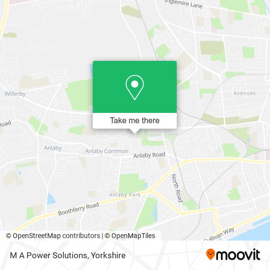 M A Power Solutions map