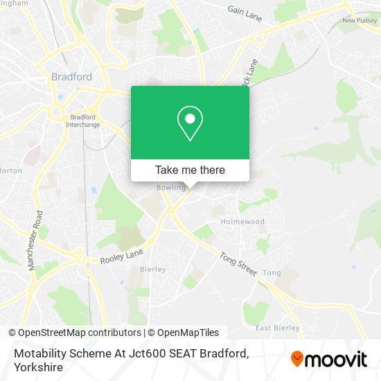 Motability Scheme At Jct600 SEAT Bradford map