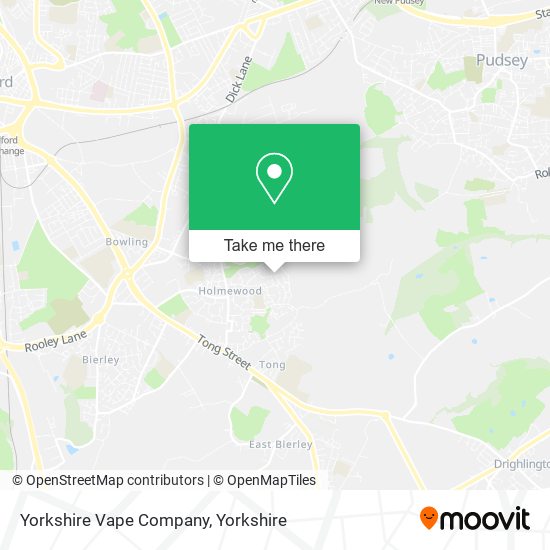 Yorkshire Vape Company map