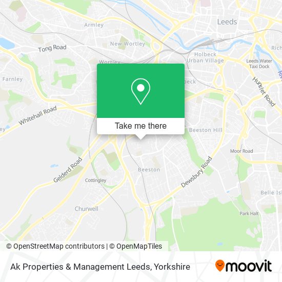 Ak Properties & Management Leeds map