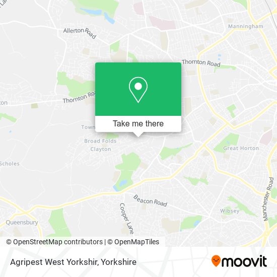 Agripest West Yorkshir map