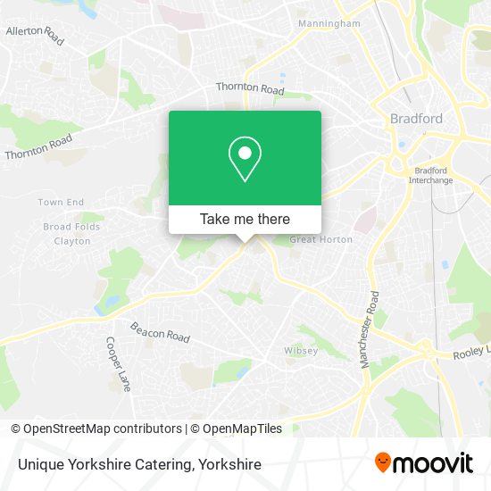 Unique Yorkshire Catering map